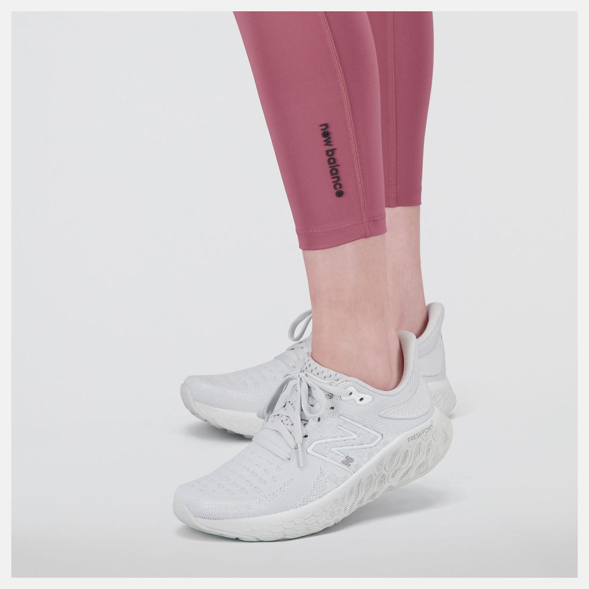 Pants &amp; Leggings | Women New Balance Shape Shield 7/8 High Rise Pocket Tight Washed Burgundy