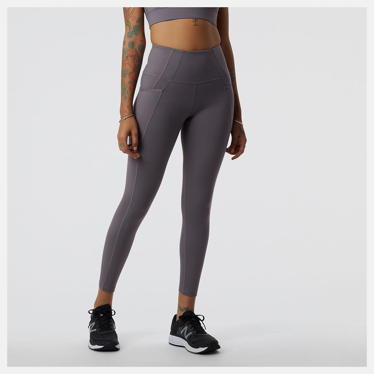 Pants &amp; Leggings | Women New Balance Shape Shield 7/8 High Rise Pocket Tight Zinc