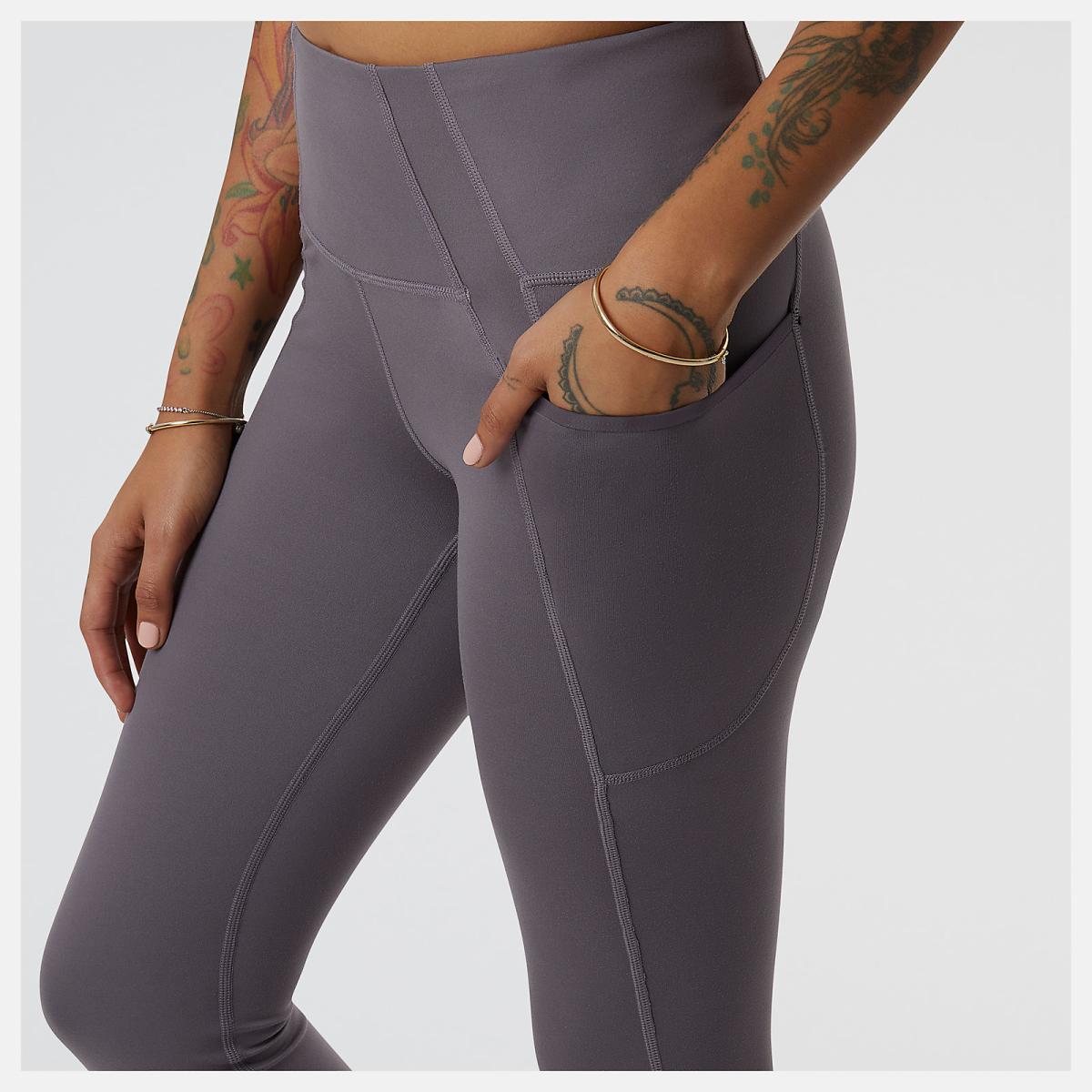 Pants &amp; Leggings | Women New Balance Shape Shield 7/8 High Rise Pocket Tight Zinc