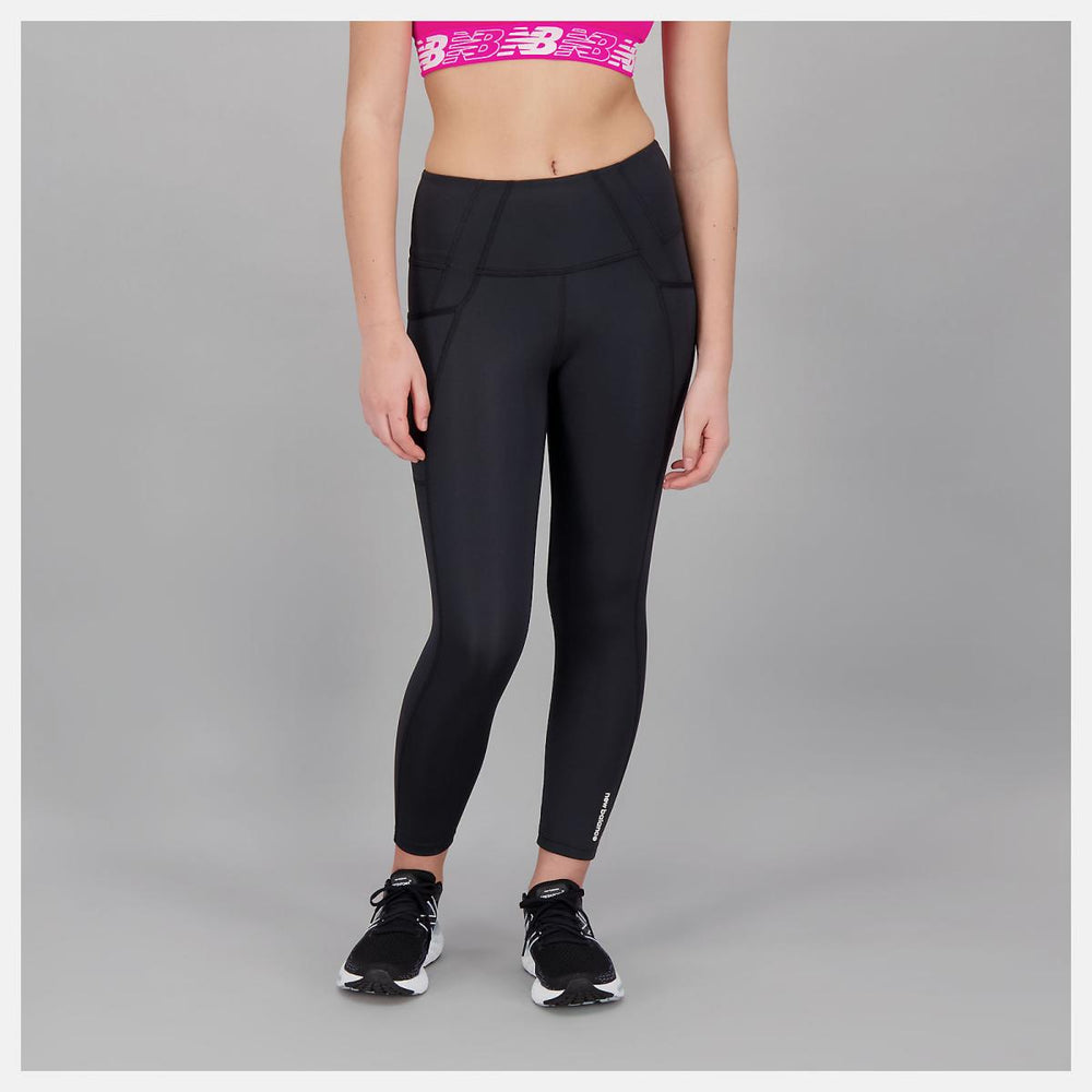 Pants &amp; Leggings | Women New Balance Shape Shield High Rise Pocket Crop Black