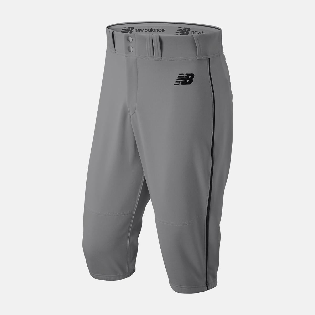 Pants | Men New Balance Adversary 2 Baseball Piped Knicker Athletic Grey With Black