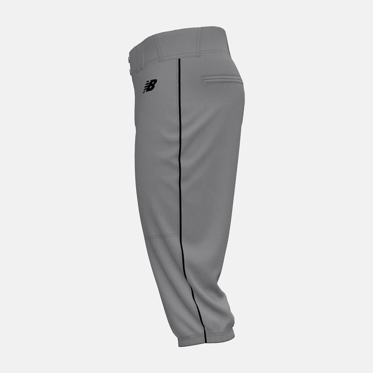 Pants | Men New Balance Adversary 2 Baseball Piped Knicker Athletic Grey With Black