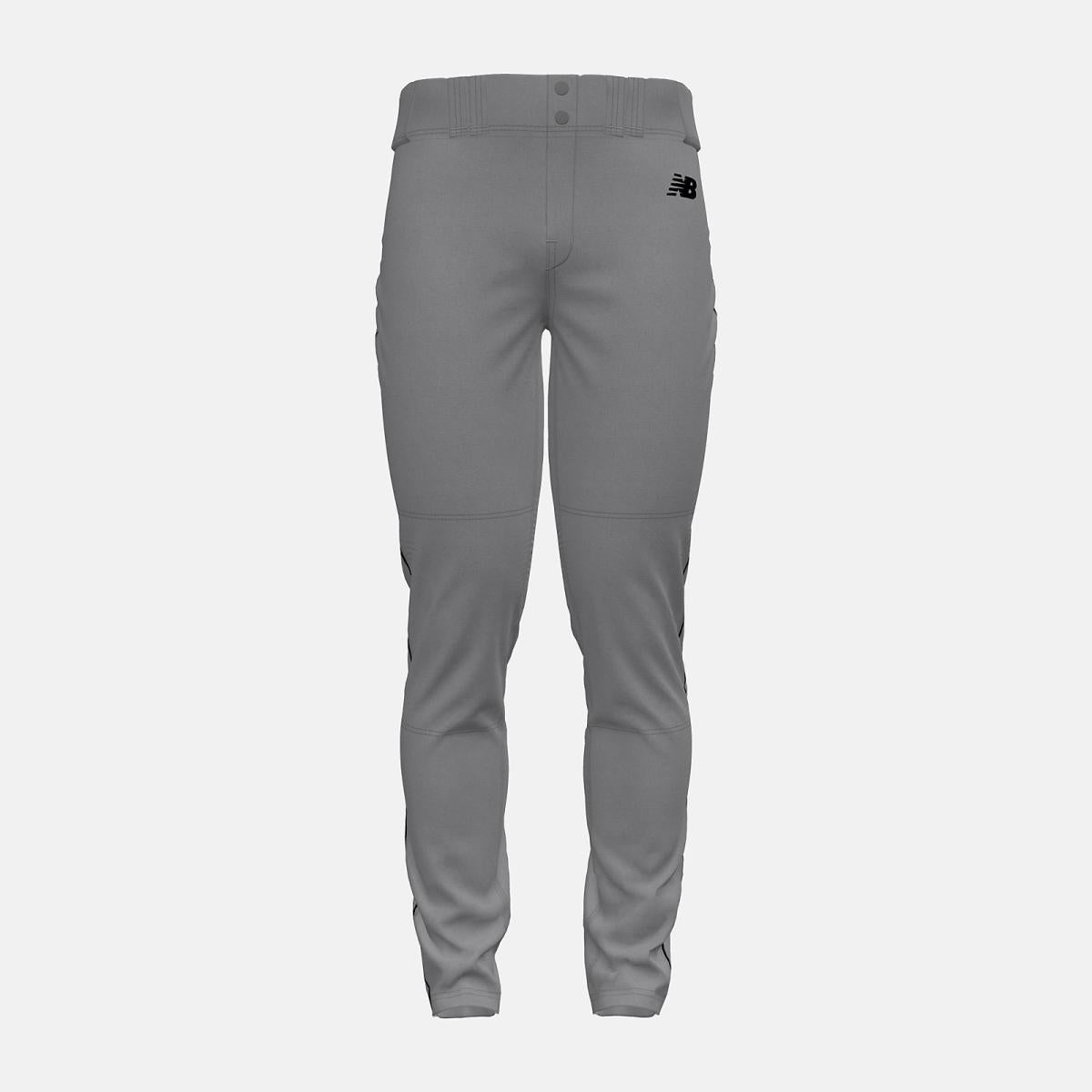 Pants | Men New Balance Adversary 2 Baseball Piped Pant Tapered Grey With Black