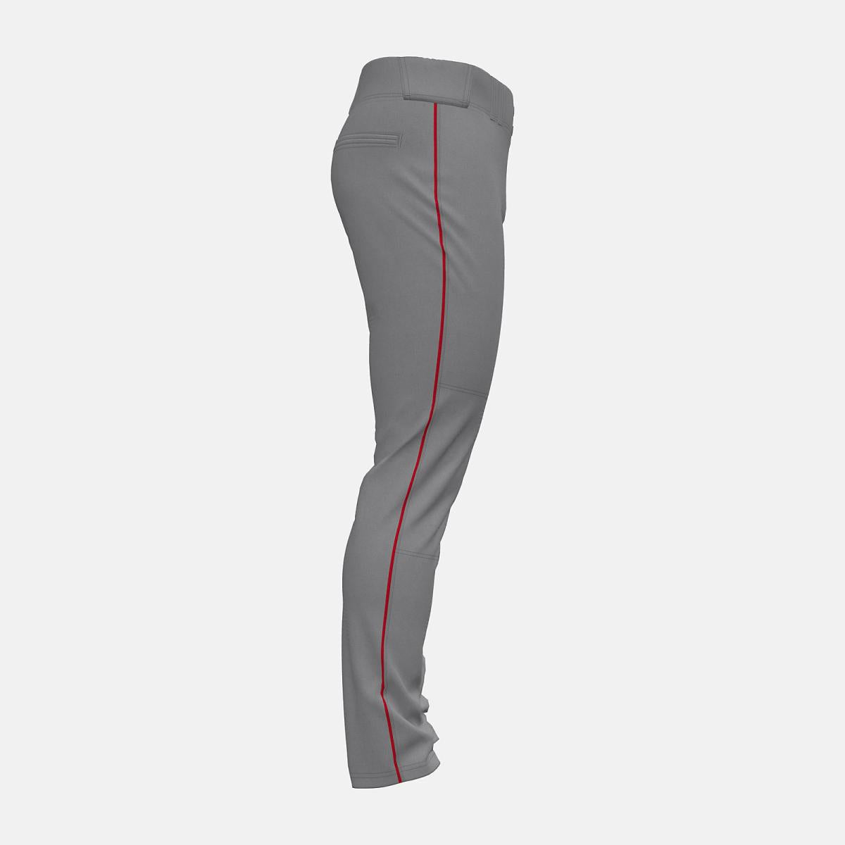 Pants | Men New Balance Adversary 2 Baseball Piped Pant Tapered Grey With Red