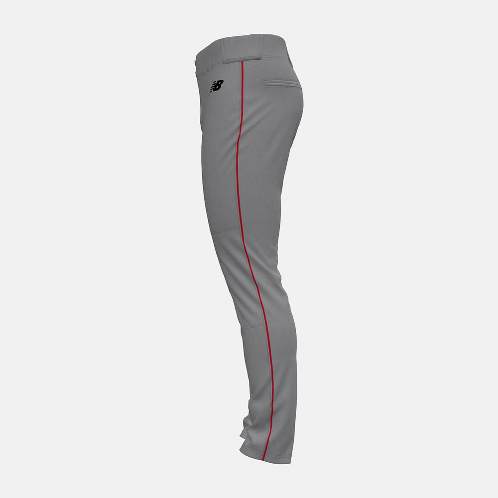 Pants | Men New Balance Adversary 2 Baseball Piped Pant Tapered Grey With Red