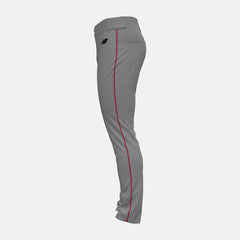 Pants | Men New Balance Adversary 2 Baseball Piped Pant Tapered Grey With Red