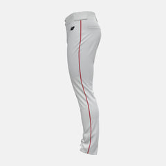 Pants | Men New Balance Adversary 2 Baseball Piped Pant Tapered White With Red