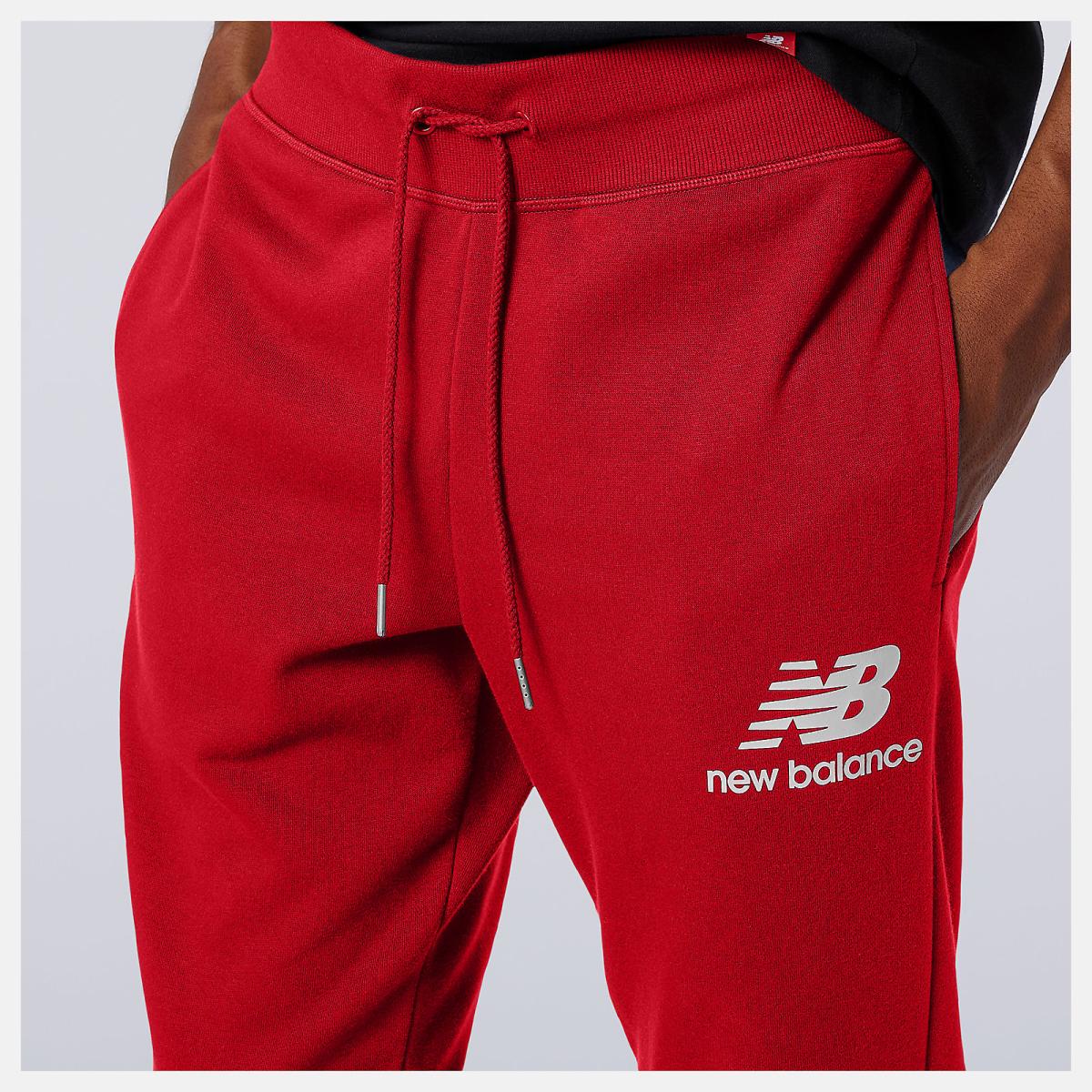 Pants | Men New Balance NB Essentials Stacked Logo Sweatpant Team Red Inline