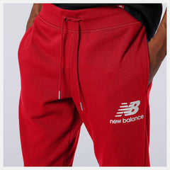 Pants | Men New Balance NB Essentials Stacked Logo Sweatpant Team Red Inline