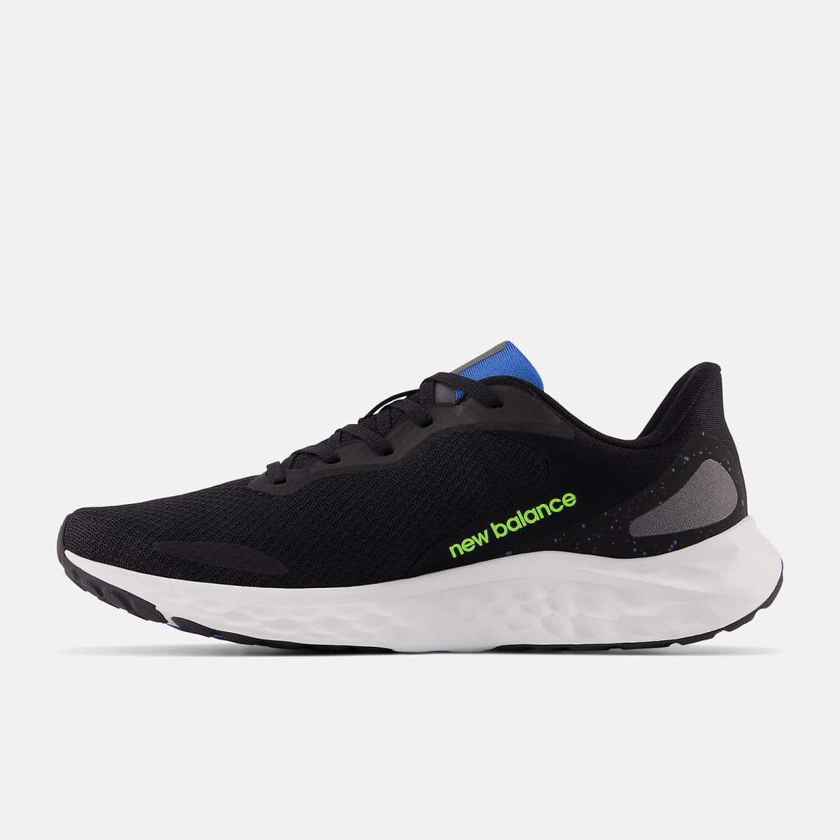 Running | Men New Balance Fresh Foam Arishi V4 Black With Pixel Green And Cobalt