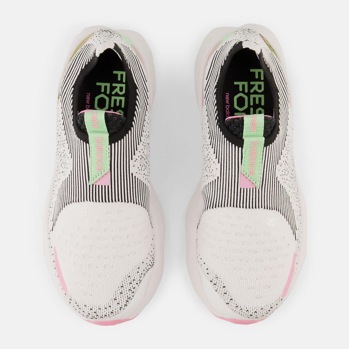 Running | Men New Balance Fresh Foam X 1080 Unlaced White With Black And Vibrant Green