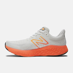 Running | Men New Balance Fresh Foam X 1080v12 White With Neon Dragonfly And Hot Marigold