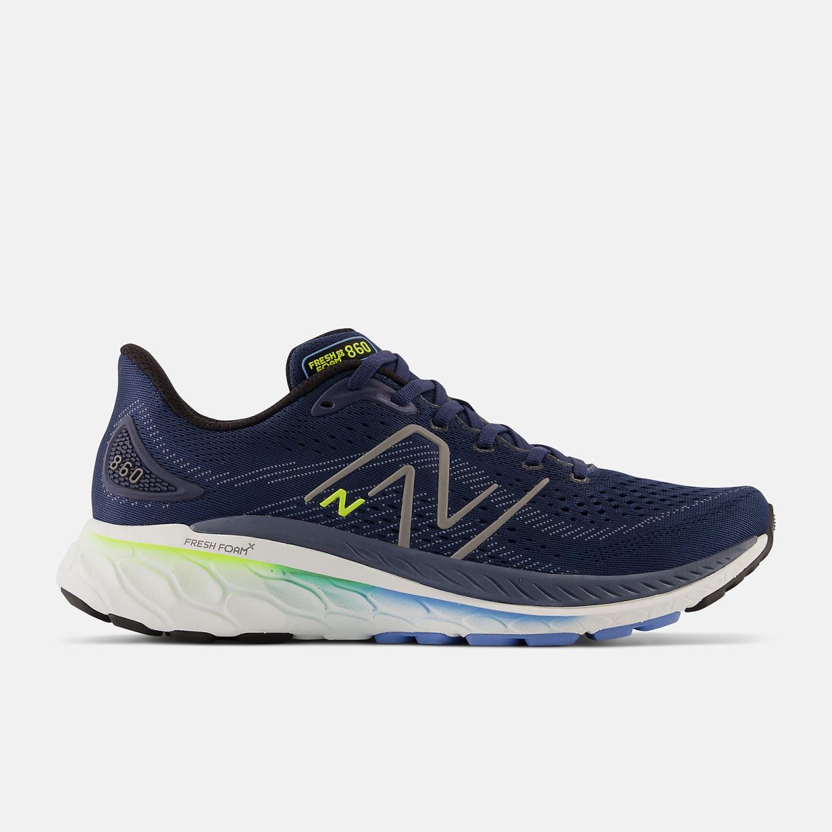 Running | Men New Balance Fresh Foam X 860v13 Nb Navy With Dark Silver Metallic And Cosmic Pineapple