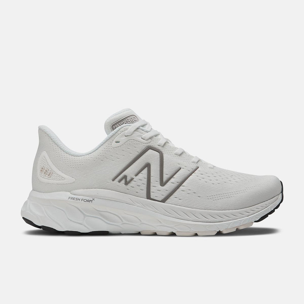 Running | Men New Balance Fresh Foam X 860v13 White With Dark Silver Metallic And Reflection