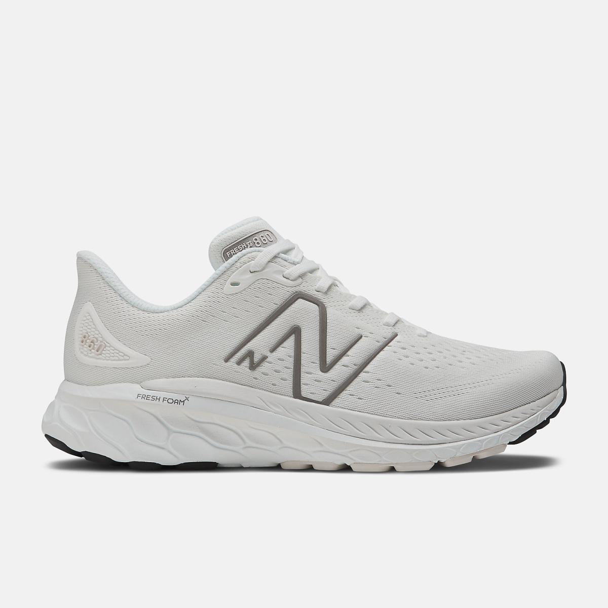 Running | Men New Balance Fresh Foam X 860v13 White With Dark Silver Metallic And Reflection