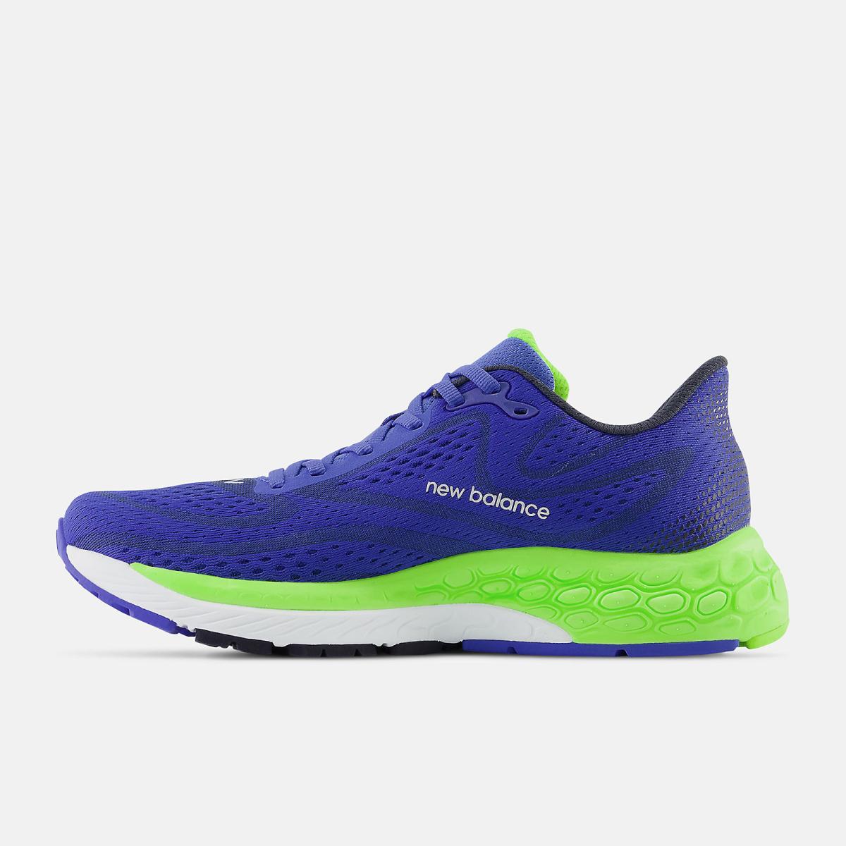 Running | Men New Balance Fresh Foam X 880v13 Blue With Pixel Green And Eclipse