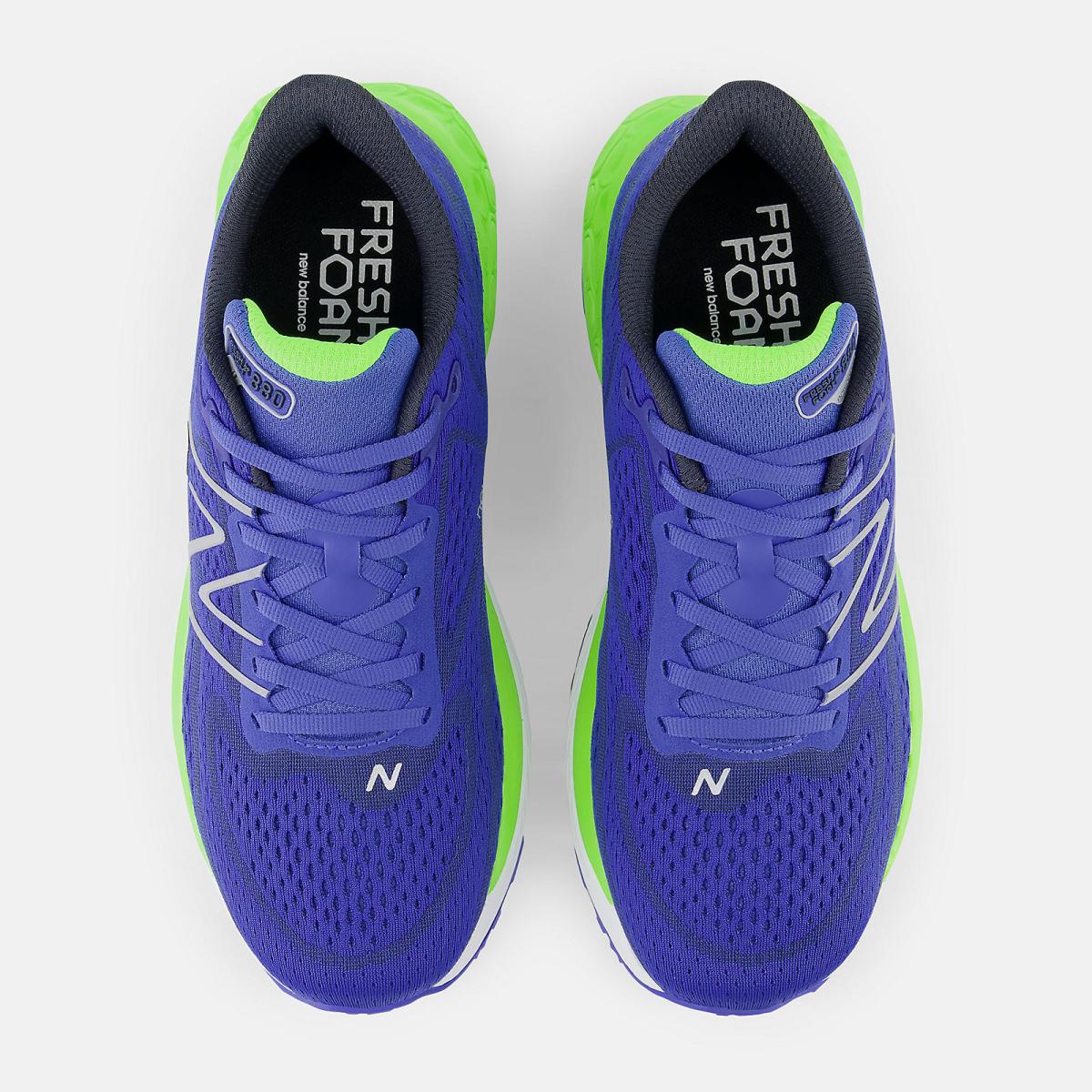 Running | Men New Balance Fresh Foam X 880v13 Blue With Pixel Green And Eclipse