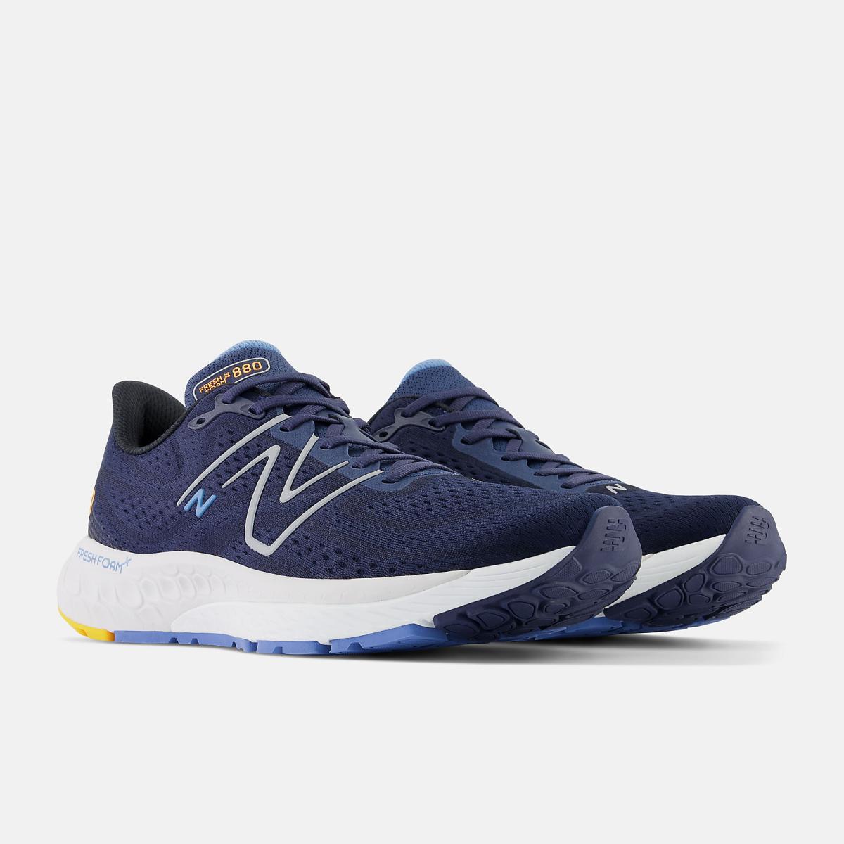Running | Men New Balance Fresh Foam X 880v13 Nb Navy With Heritage Blue And Hot Marigold