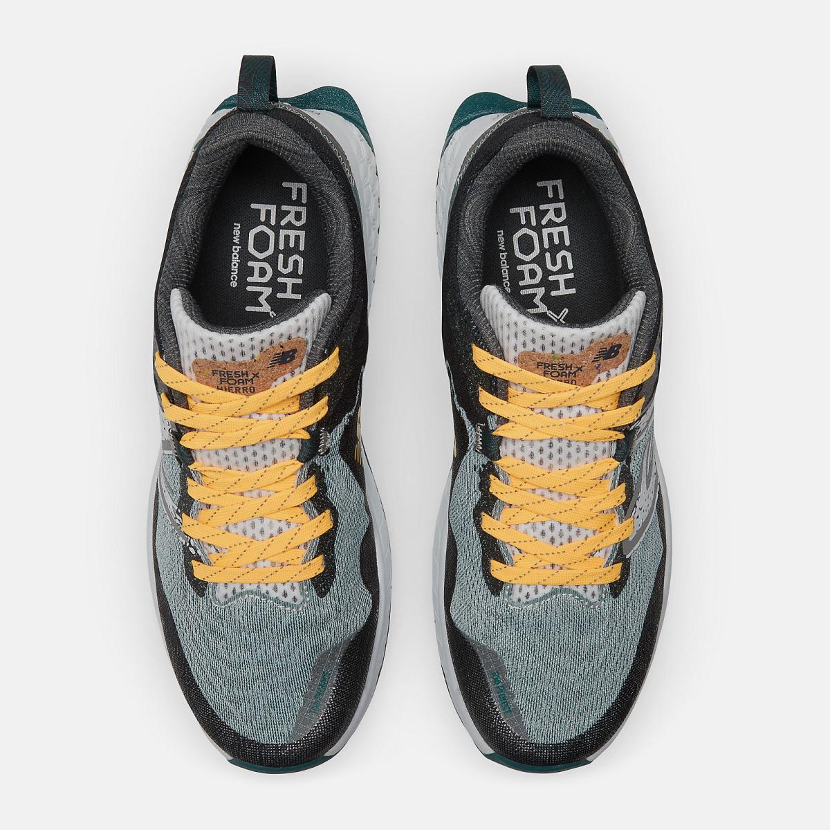 Running | Men New Balance Fresh Foam X Hierro V7 Concrete With Vintage Teal And Hot Marigold