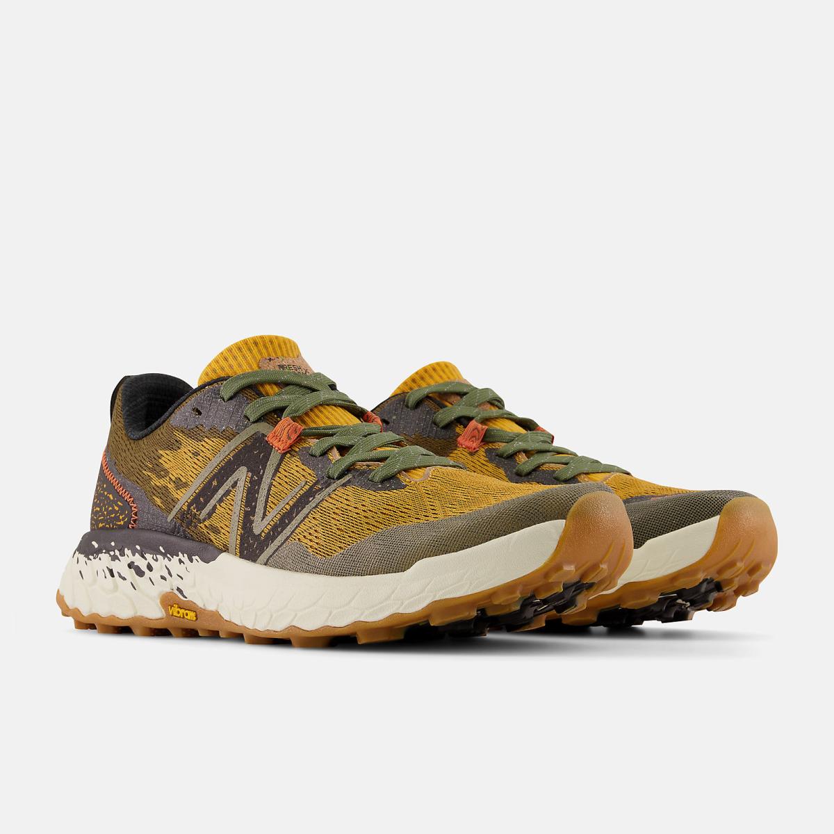 Running | Men New Balance Fresh Foam X Hierro V7 Golden Hour With Dark Camo And Black