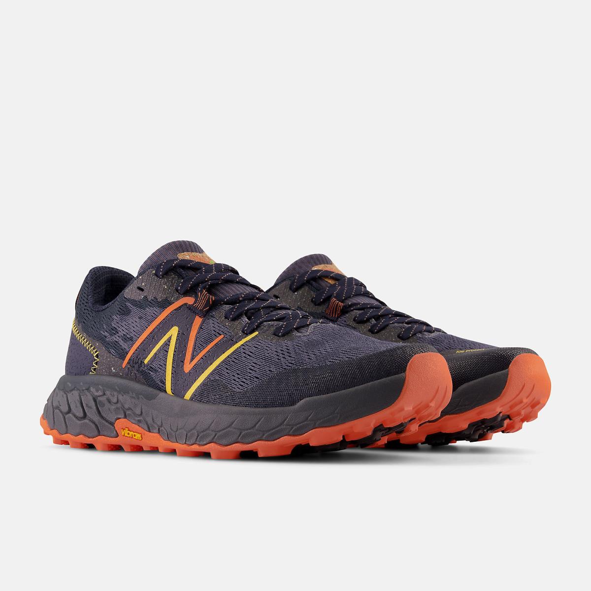 Running | Men New Balance Fresh Foam X Hierro V7 Thunder With Vibrant Orange And Vibrant Apricot