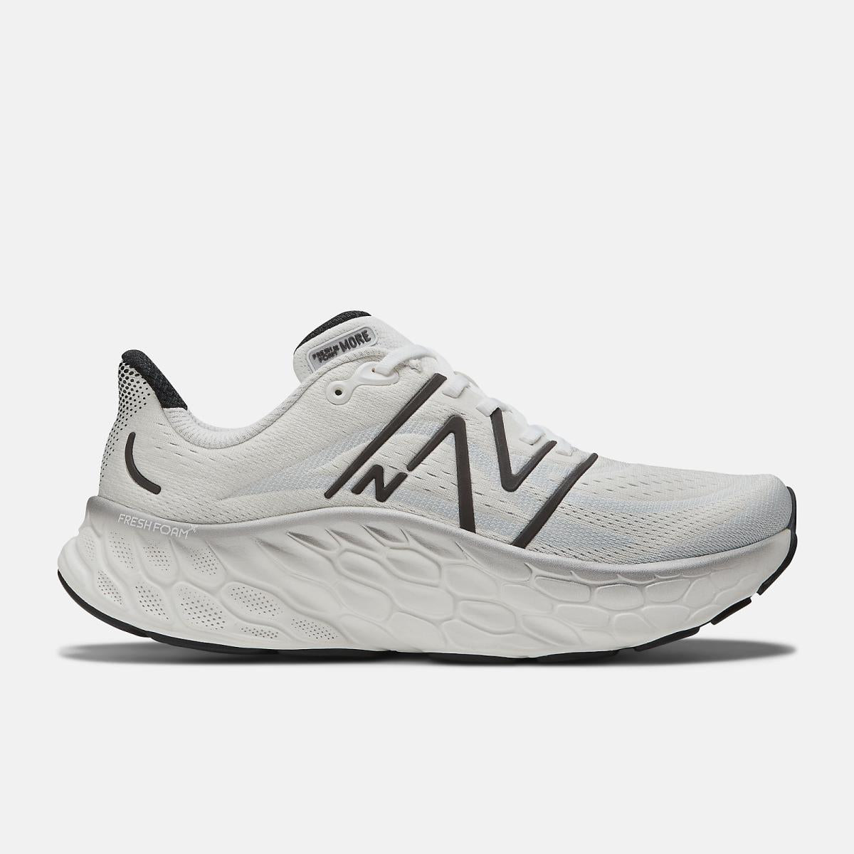 Running | Men New Balance Fresh Foam X More V4 White With Black Metallic And Black