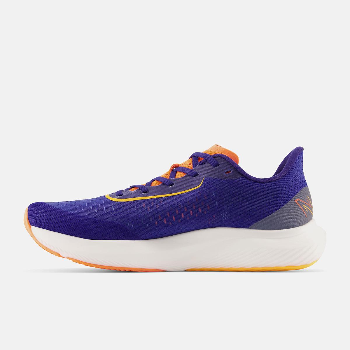 Running | Men New Balance FuelCell Rebel V3 Blue With Vibrant Apricot And Vibrant Orange