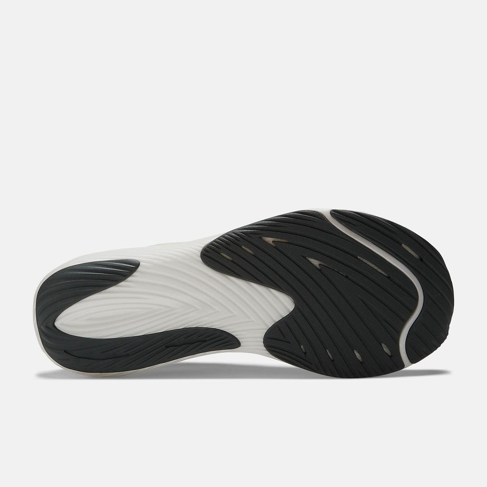 Running | Men New Balance FuelCell Rebel V3 White With Blacktop And Neon Dragonfly