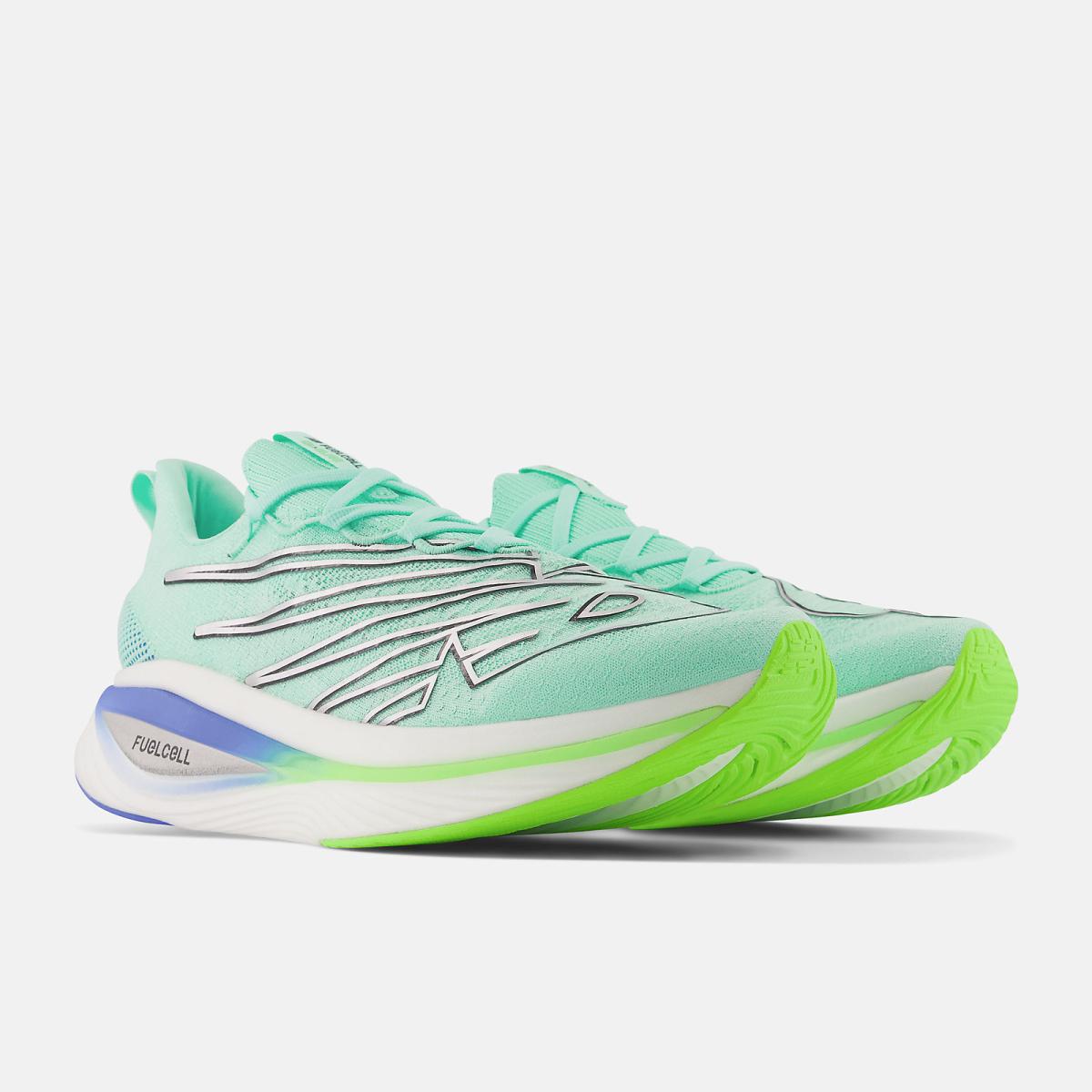 Running | Men New Balance FuelCell SuperComp Elite V3 Bright Mint With Pixel Green