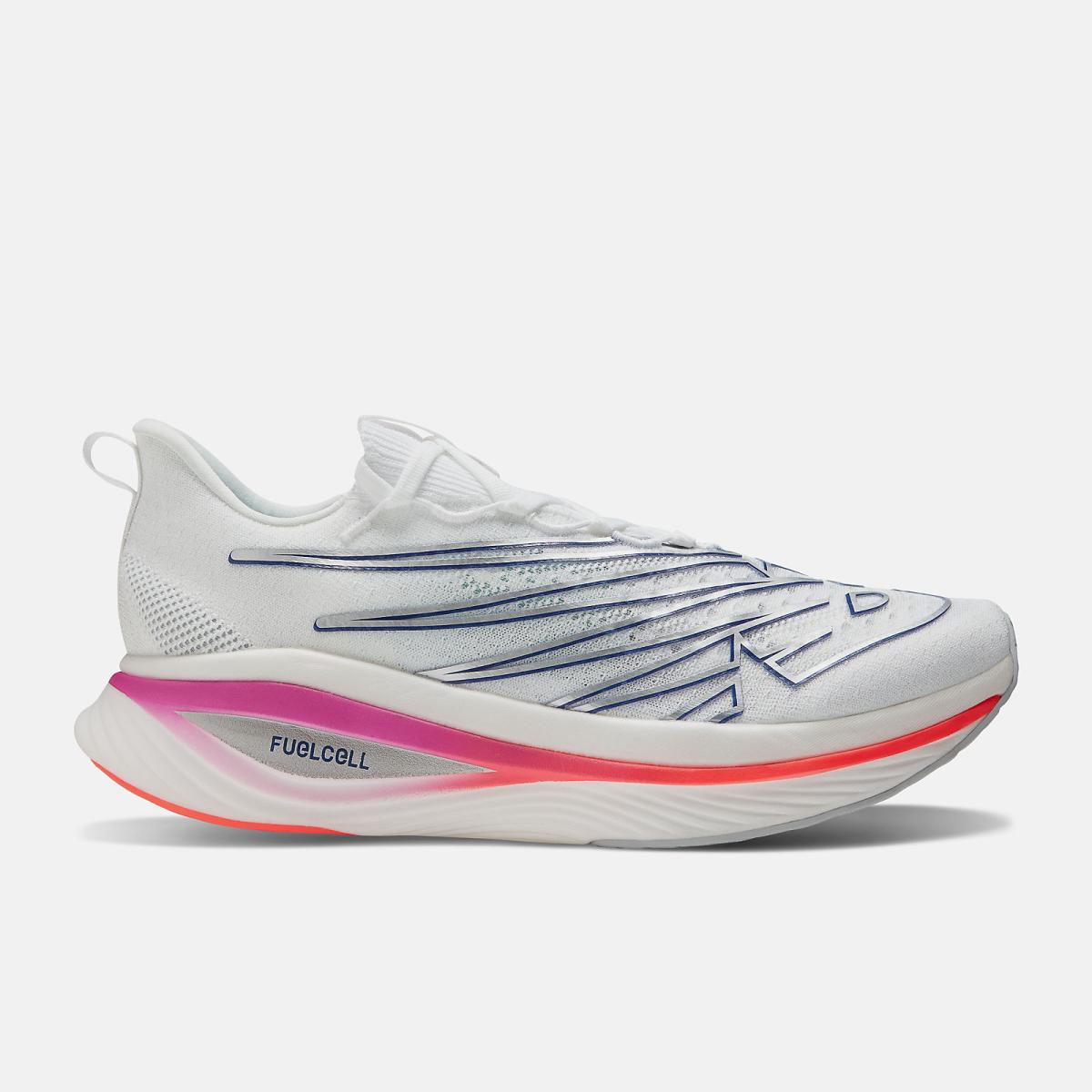 Running | Men New Balance FuelCell SuperComp Elite V3 White With Victory Blue