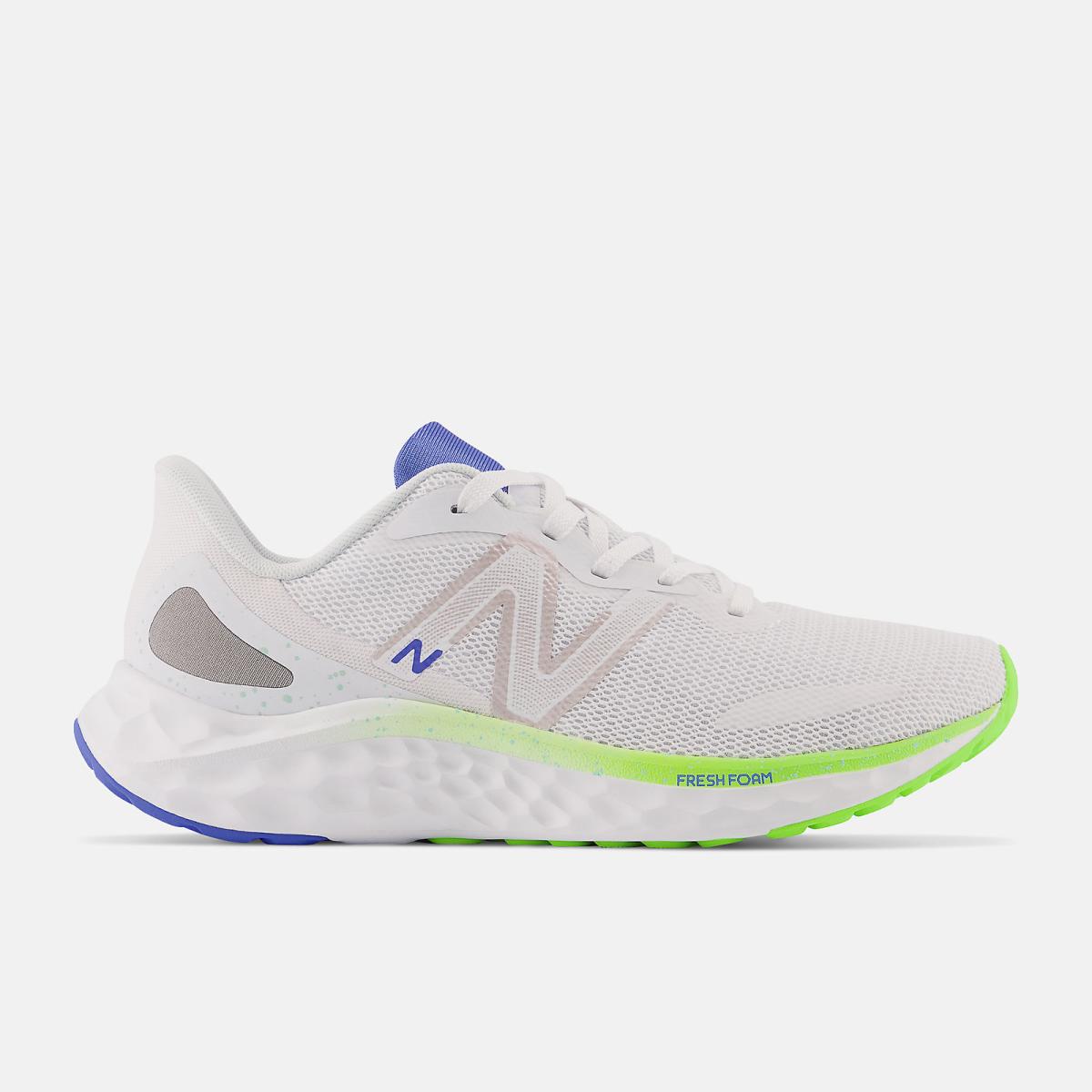 Running | Women New Balance Fresh Foam Arishi V4 White With Pixel Green And Bright Lapis