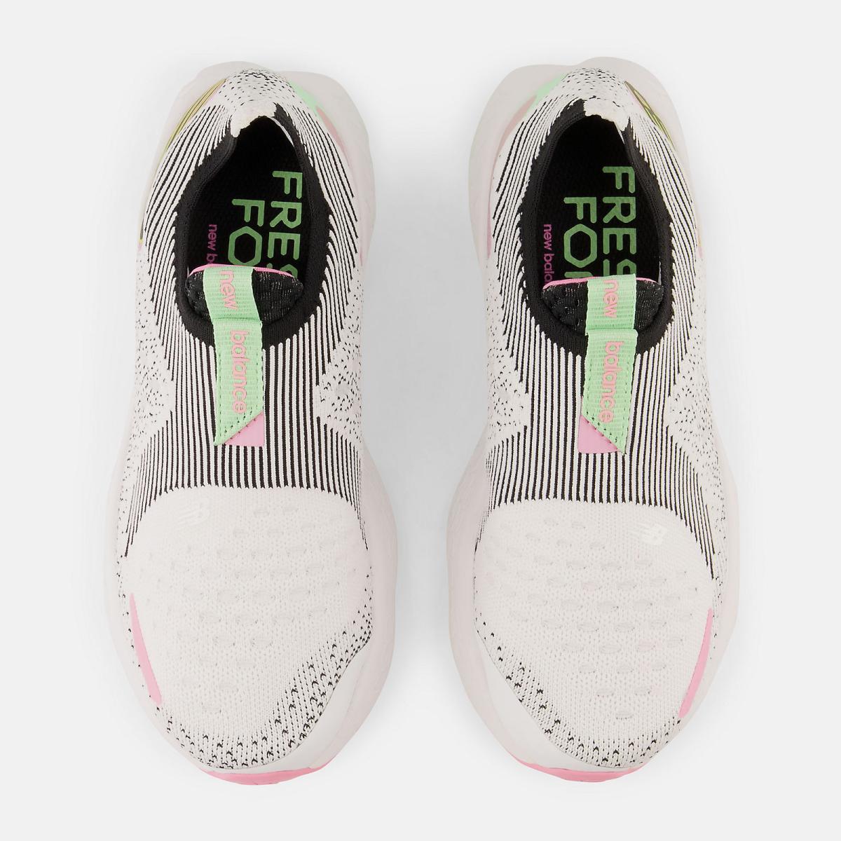 Running | Women New Balance Fresh Foam X 1080 Unlaced White With Black And Vibrant Green