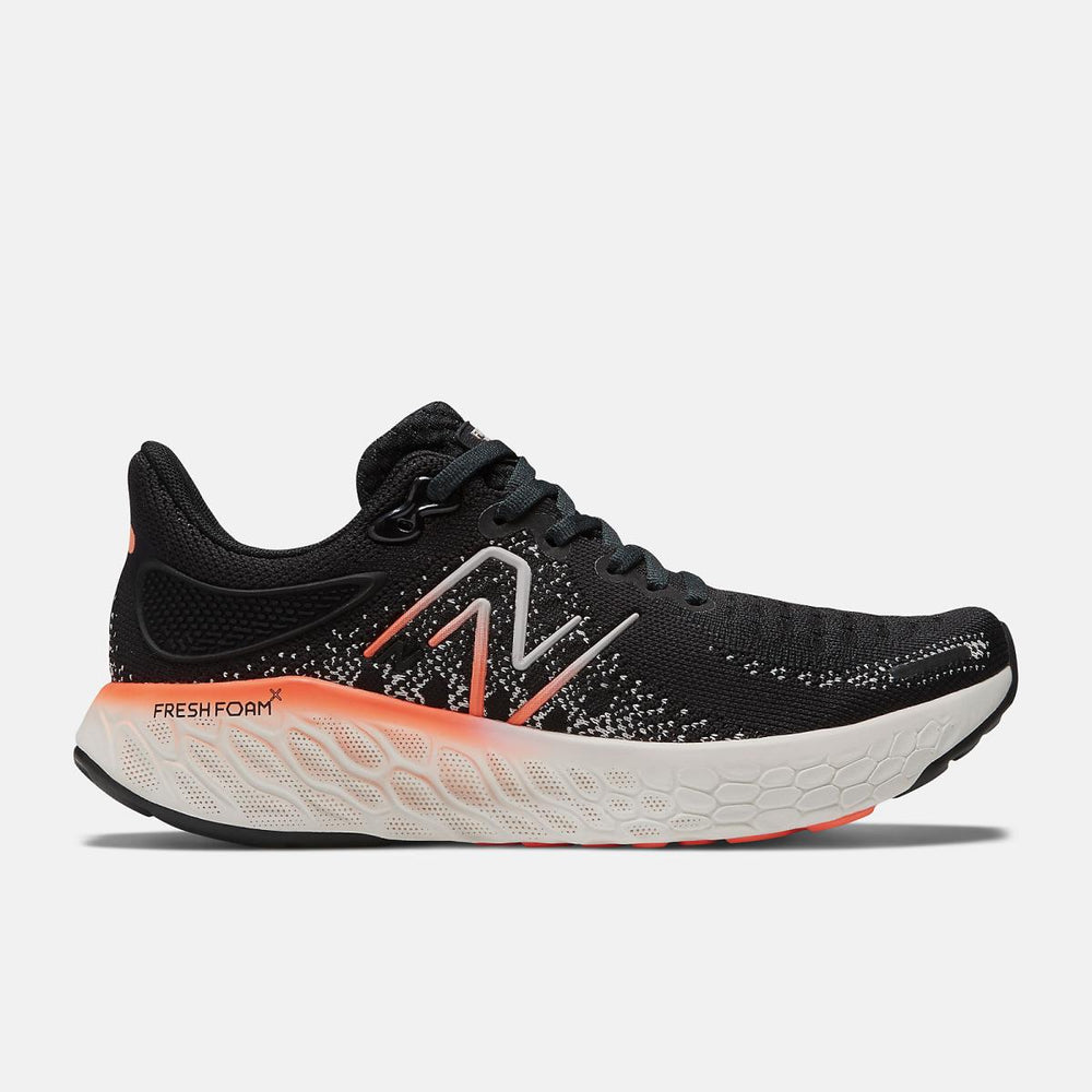 Running | Women New Balance Fresh Foam X 1080v12 Black With Neon Dragonfly And Washed Pink