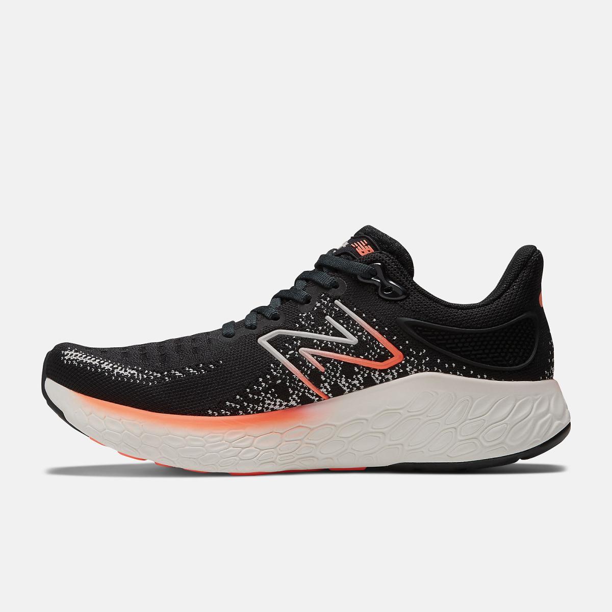 Running | Women New Balance Fresh Foam X 1080v12 Black With Neon Dragonfly And Washed Pink