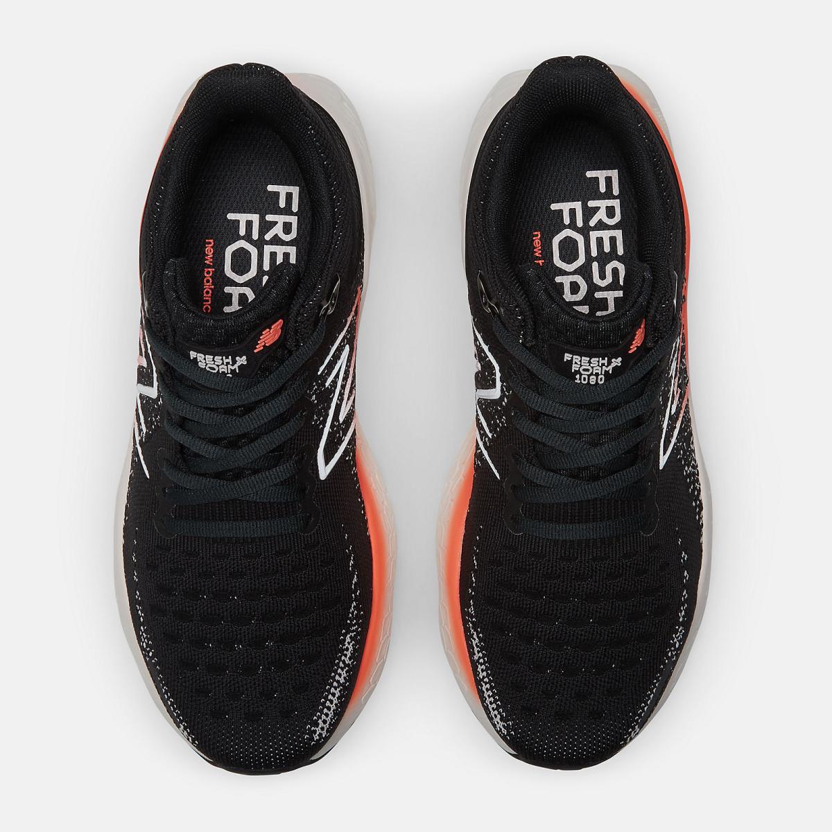 Running | Women New Balance Fresh Foam X 1080v12 Black With Neon Dragonfly And Washed Pink