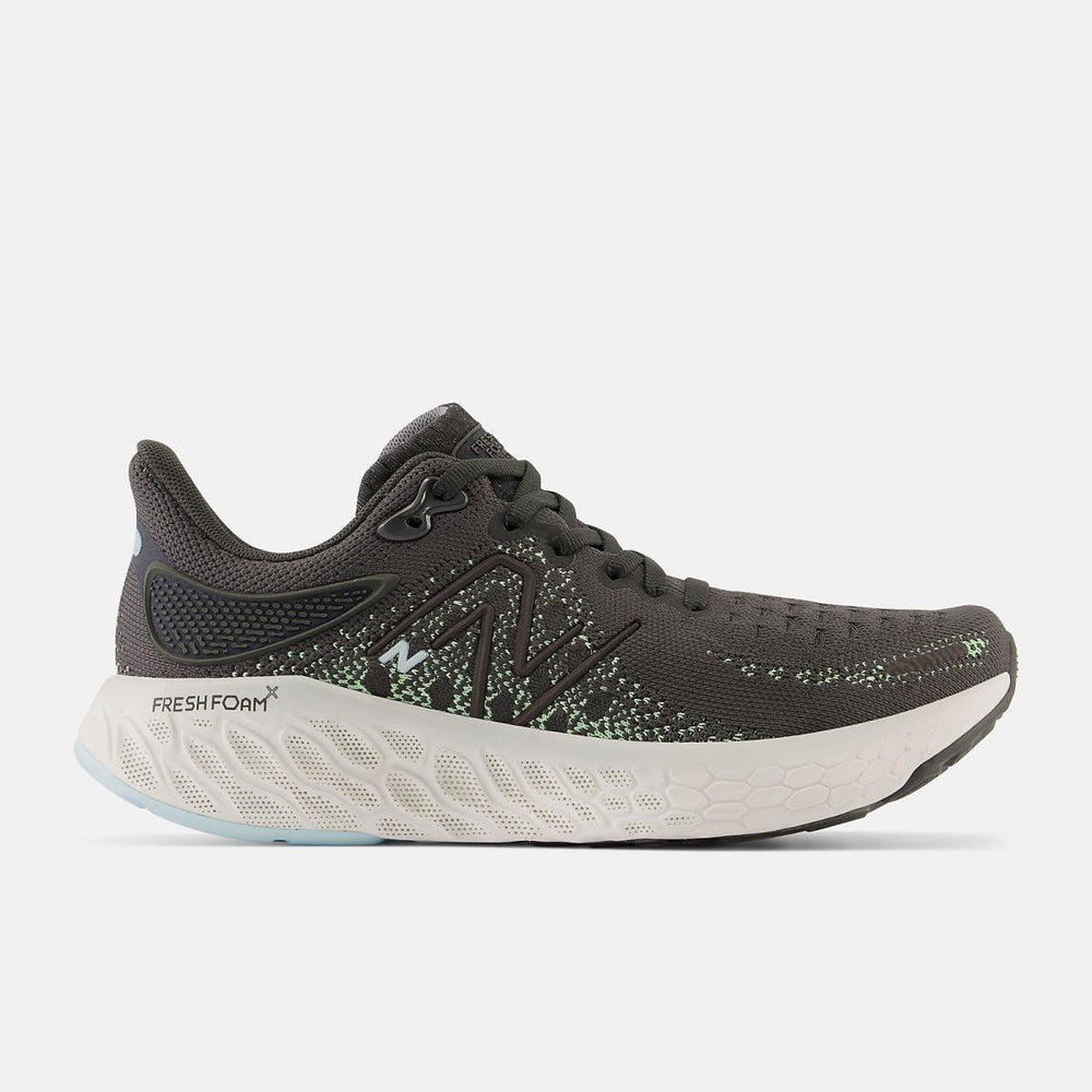 Running | Women New Balance Fresh Foam X 1080v12 Blacktop With Green Aura And Bleach Blue