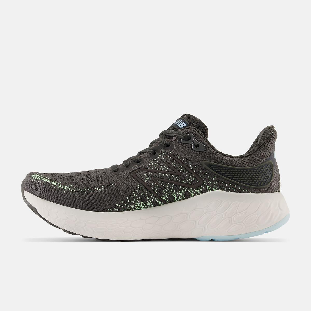 Running | Women New Balance Fresh Foam X 1080v12 Blacktop With Green Aura And Bleach Blue