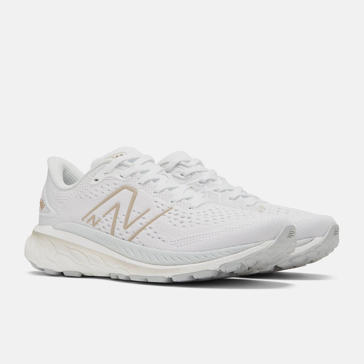 Running | Women New Balance Fresh Foam X 860v13 White With Light Aluminum And Light Gold Metallic