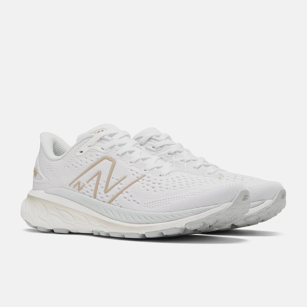 Running | Women New Balance Fresh Foam X 860v13 White With Light Aluminum And Light Gold Metallic