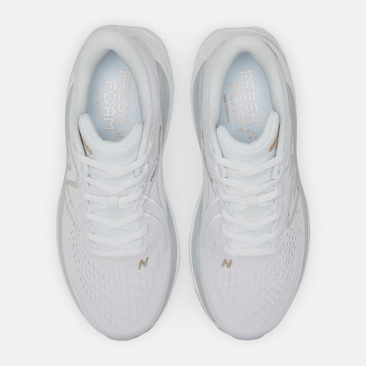 Running | Women New Balance Fresh Foam X 860v13 White With Light Aluminum And Light Gold Metallic