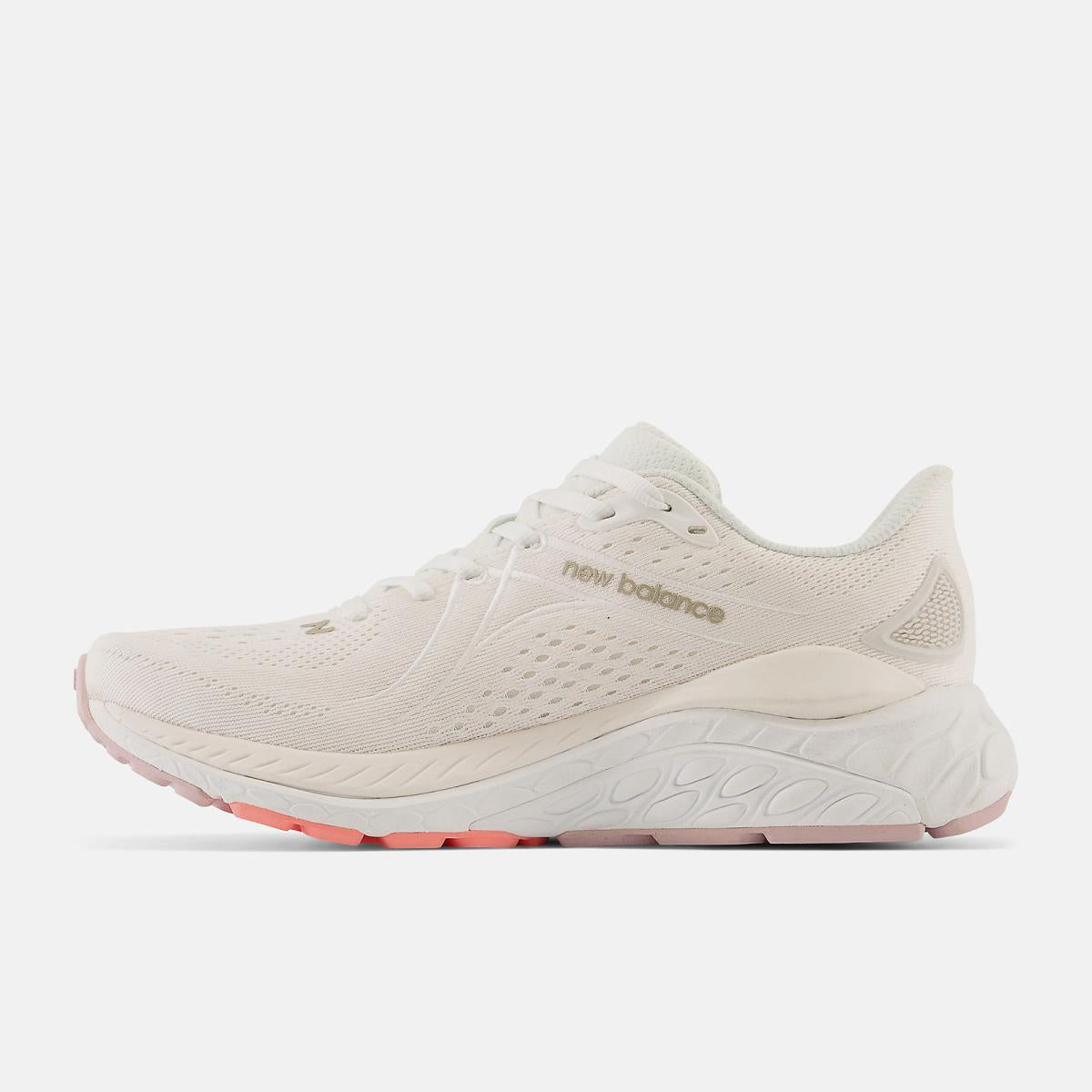 Running | Women New Balance Fresh Foam X 860v13 White With Light Gold Metallic And Grapefruit