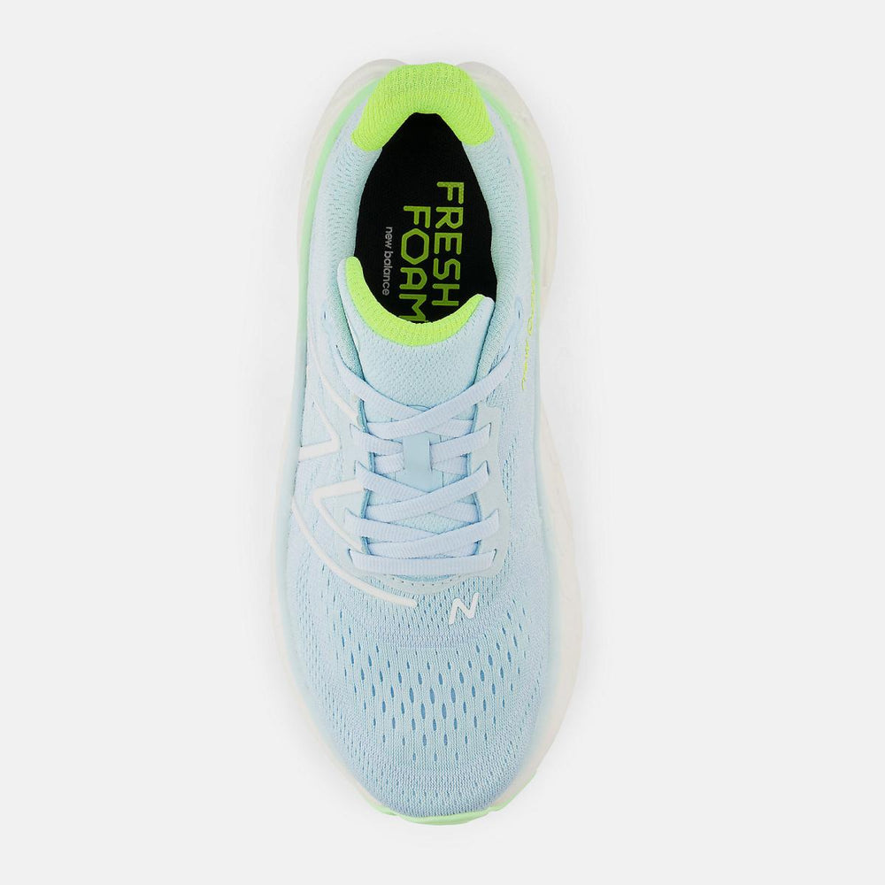 Running | Women New Balance Fresh Foam X More V4 Blue With Green Aura And White