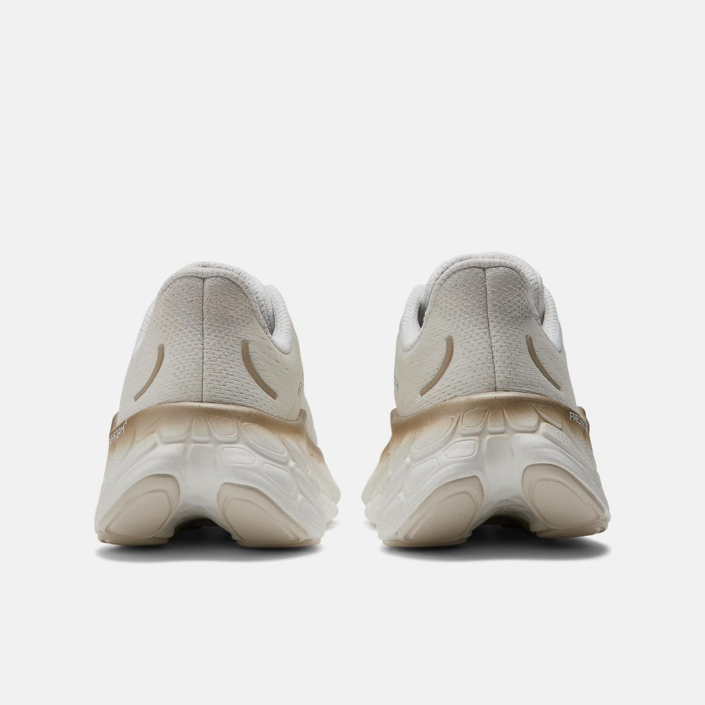 Running | Women New Balance Fresh Foam X More V4 White With Gold Metallic And Moonbeam