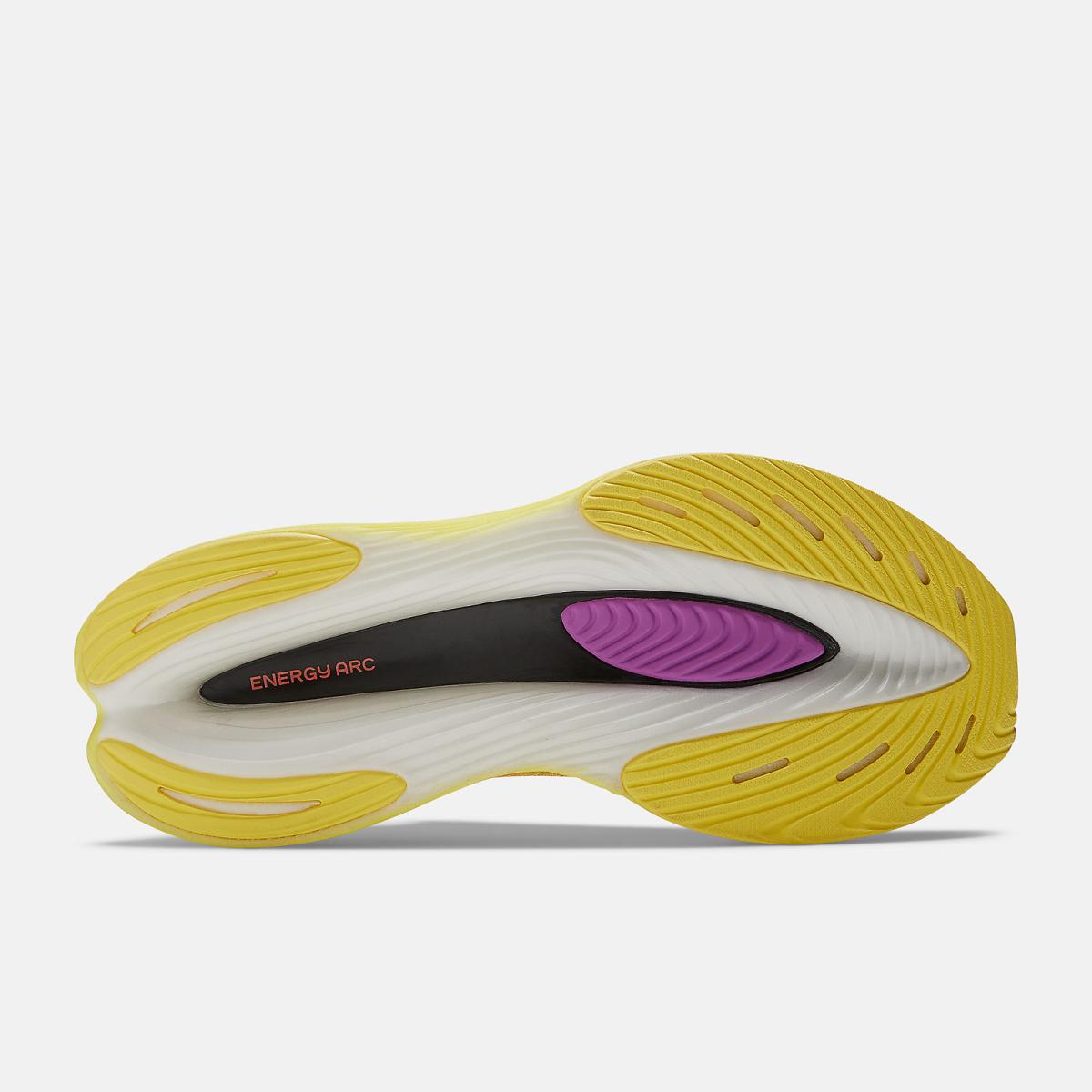 Running | Women New Balance FuelCell SuperComp Elite V3 Cosmic Pineapple With White Iridescent And Dark Silver Metallic