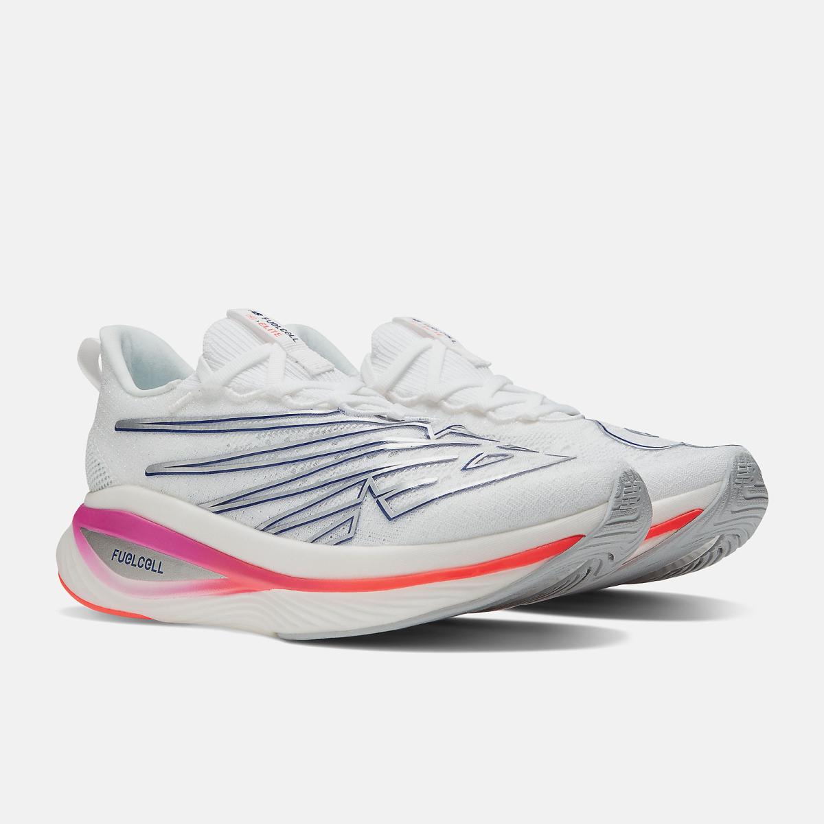 Running | Women New Balance FuelCell SuperComp Elite V3 White With Victory Blue