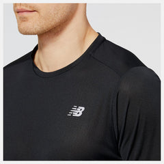 Shirts | Men New Balance Accelerate Short Sleeve Black