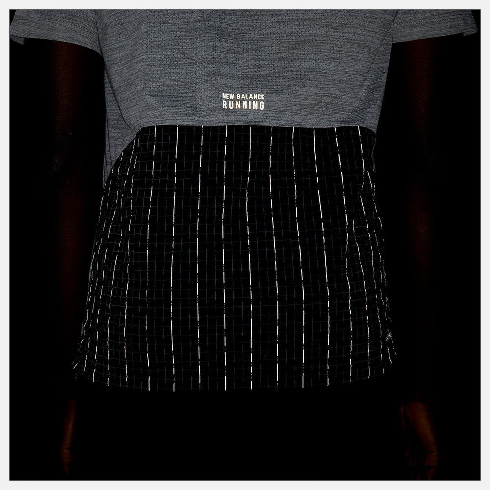 Shirts | Men New Balance Impact Run Luminous Short Sleeve Black Heather