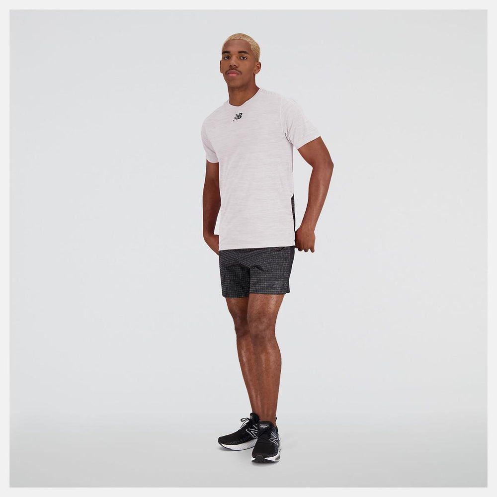 Shirts | Men New Balance Impact Run Luminous Short Sleeve Stone Pink