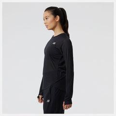 Shirts | Women New Balance Accelerate Long Sleeve Top Black