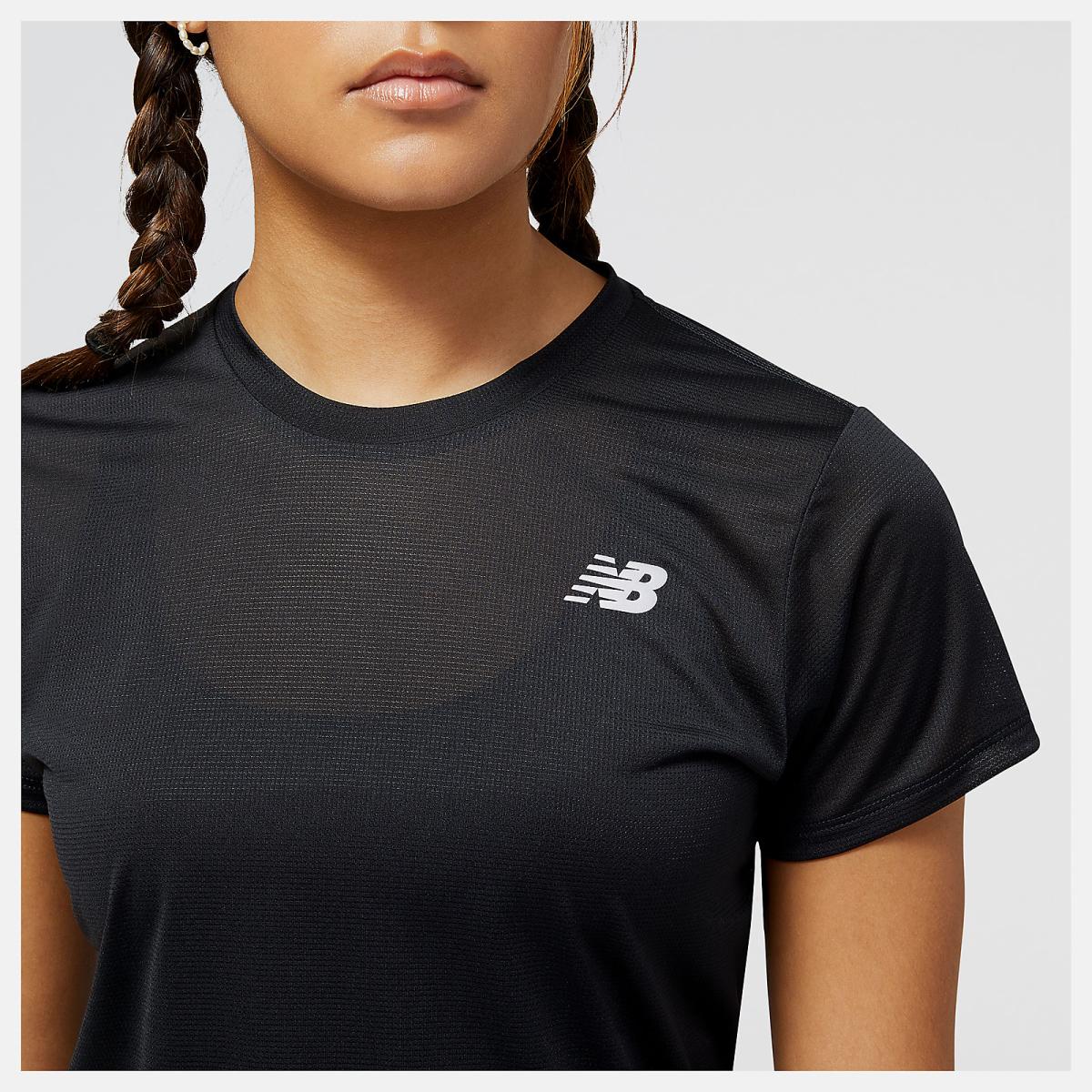Shirts | Women New Balance Accelerate Short Sleeve Top Black